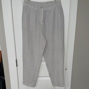 Poetry Linen Women's Light Gray Straight Leg Pants